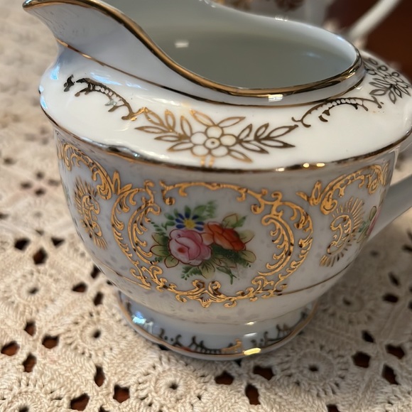 Vintage Chikaramchi handpainted sugar and creamer 1930 - Picture 6 of 7